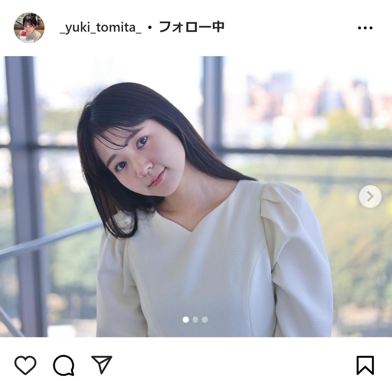 冨田有紀アナのインスタグラムから
