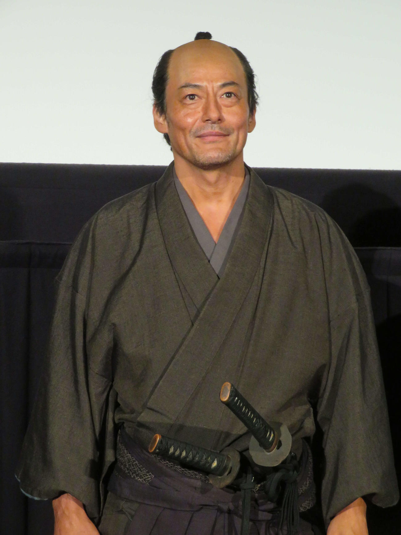 映画「侍タイムスリッパー」応援感謝！　舞台あいさつに登壇した山口馬木也（撮影・村上幸将）