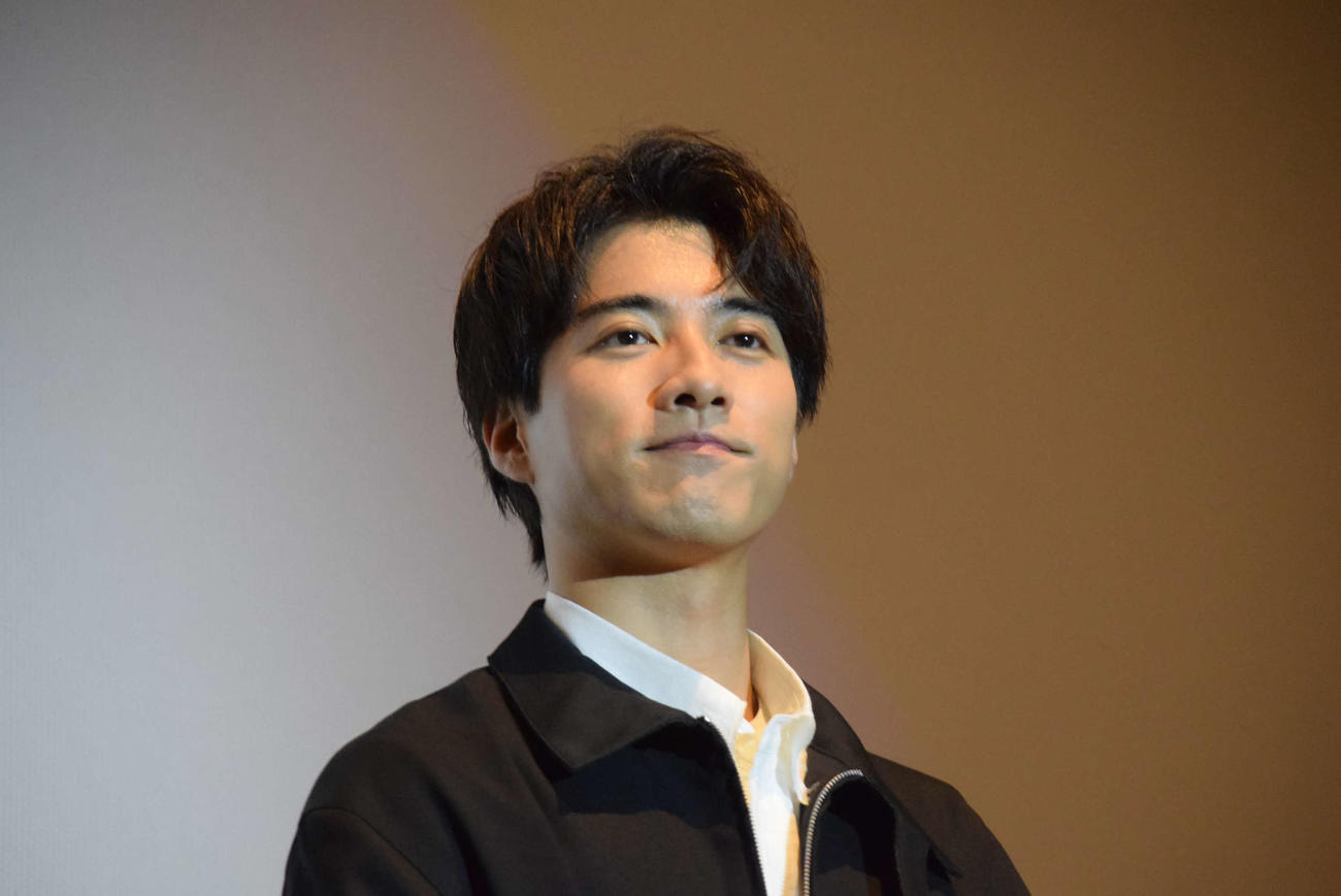 映画「若き見知らぬ者たち」舞台あいさつに登壇した福山翔大（撮影・阪口孝志）