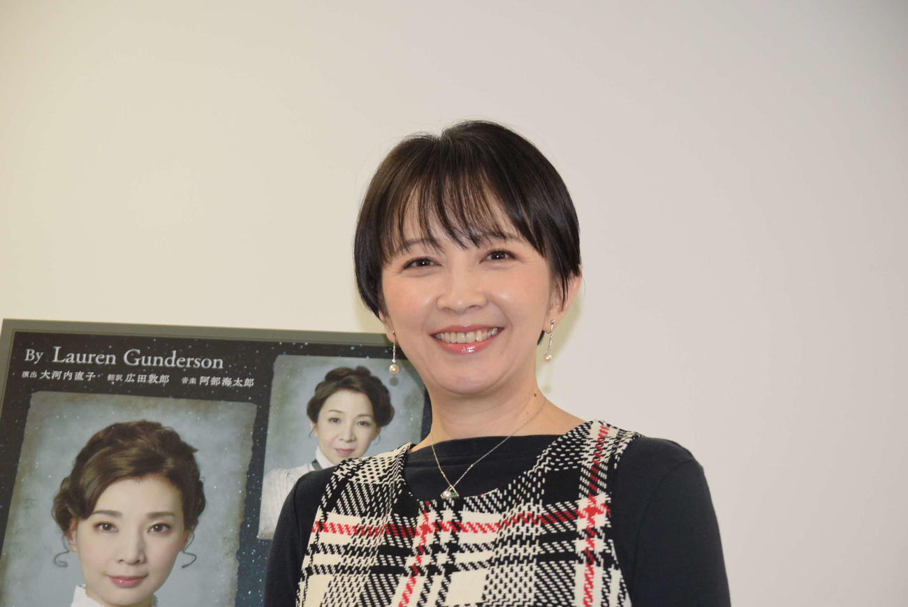 舞台「Silent Sky」の取材会に出席した高橋由美子（撮影・阪口孝志）