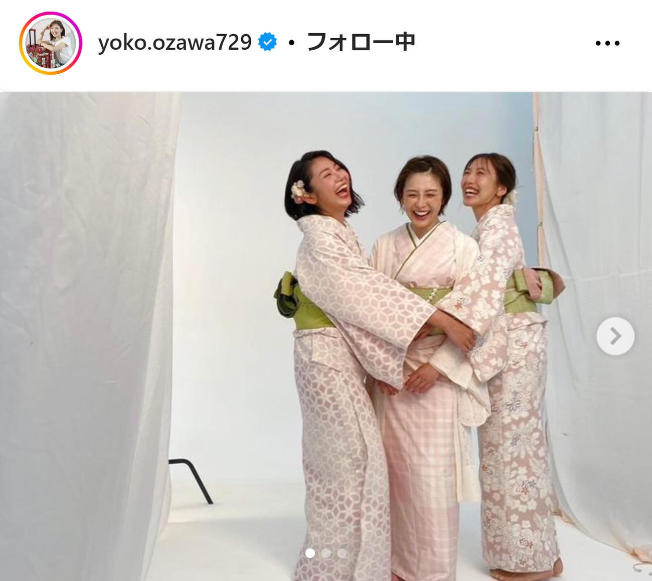 小澤陽子アナのインスタグラムから