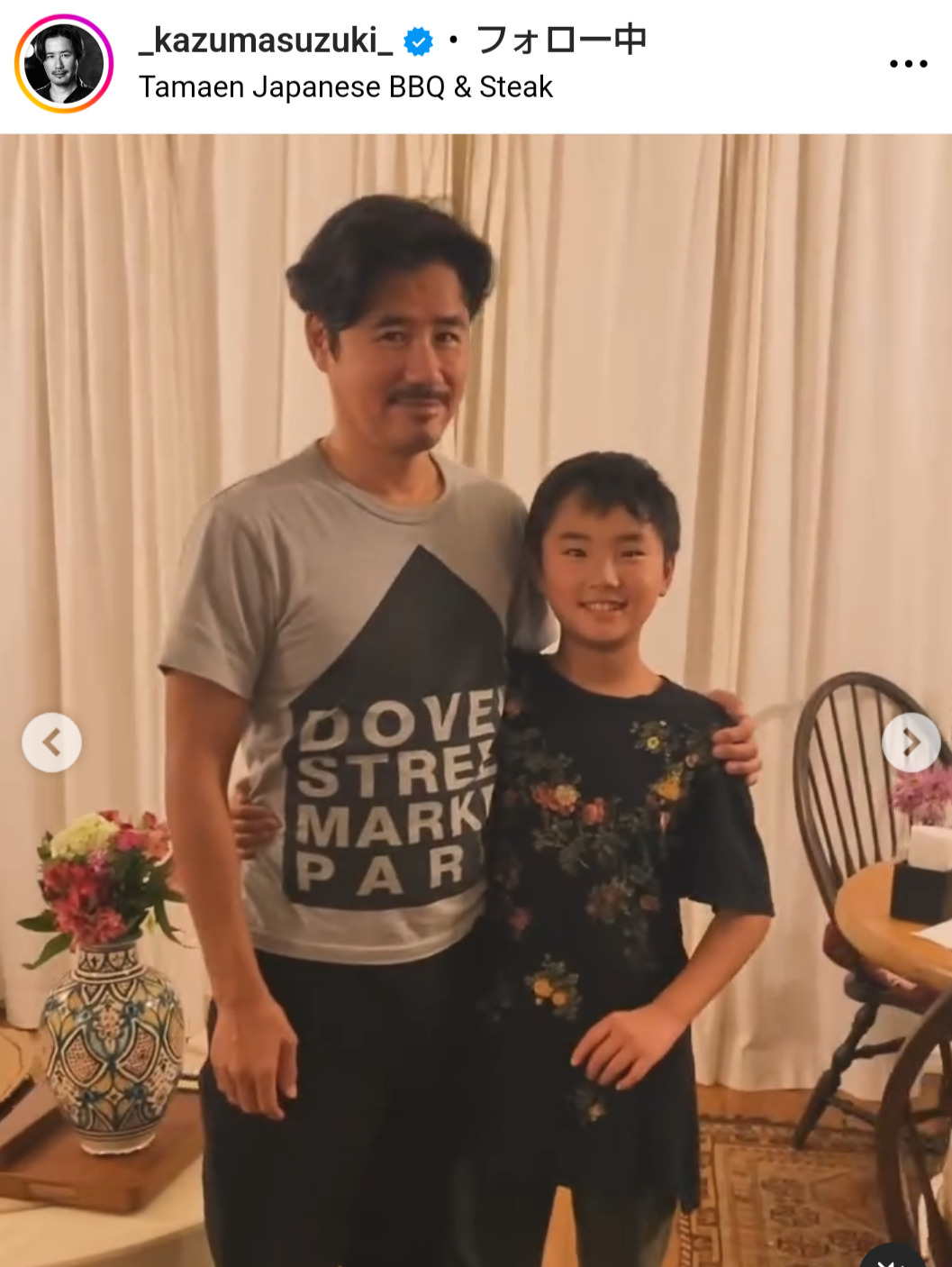 鈴木一真のインスタグラムから