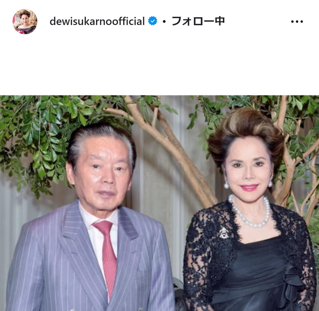 デヴィ夫人のインスタグラムから