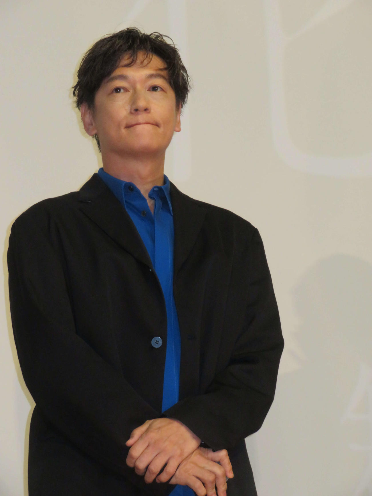 映画「徒花－ADABANA－」公開記念舞台あいさつに登壇した井浦新（撮影・村上幸将）