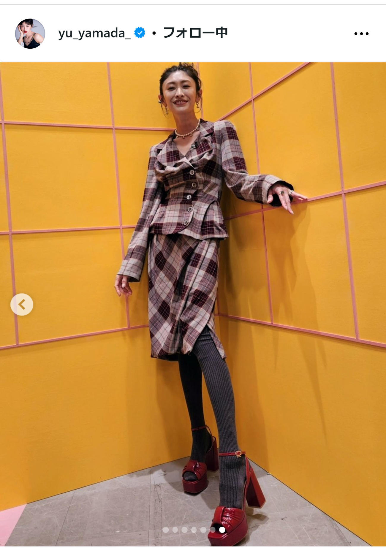 山田優のインスタグラムから