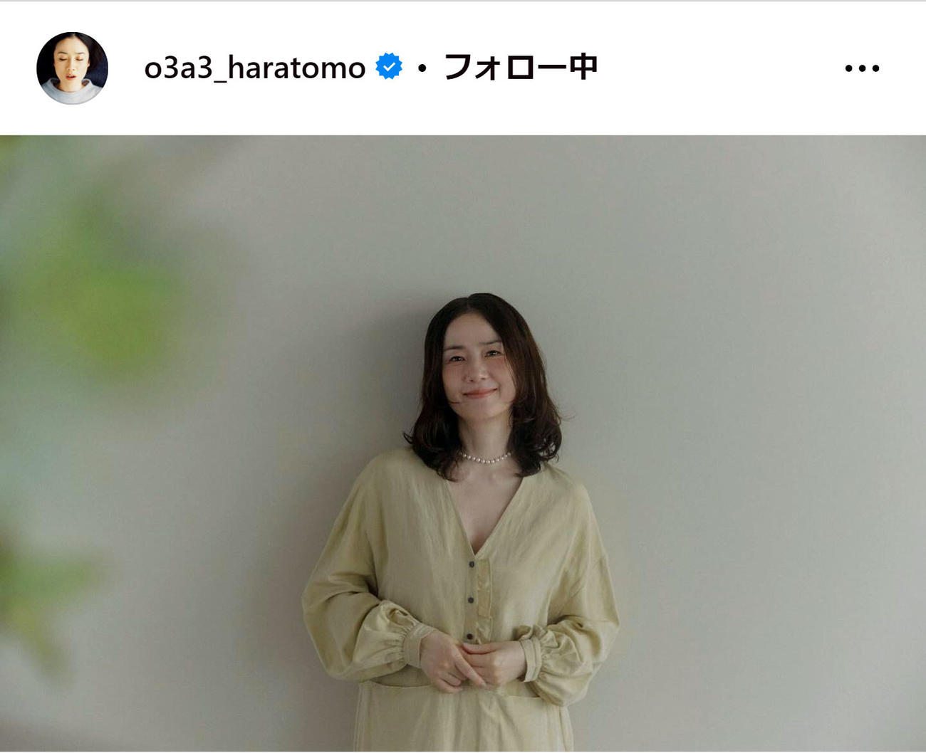 原田知世のインスタグラムから
