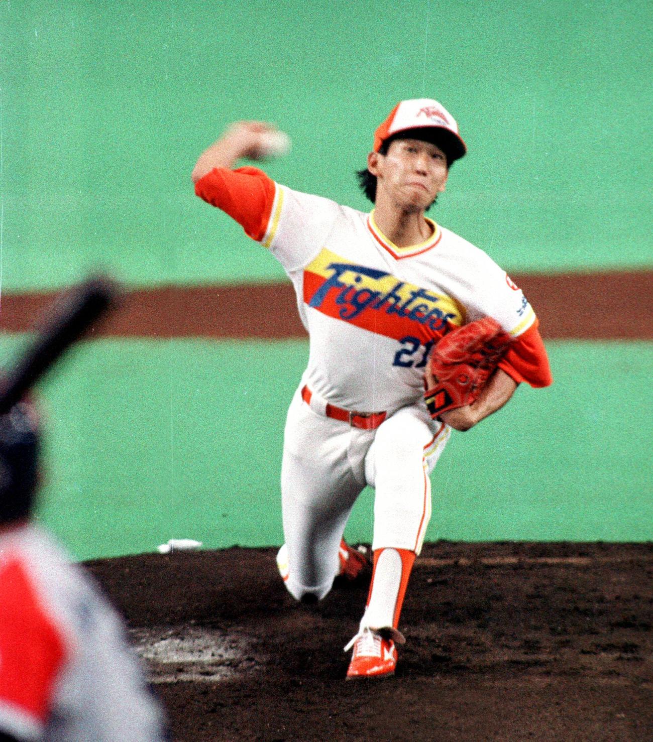 現役時代の日本ハム西崎幸広氏（1988年6月28日撮影）