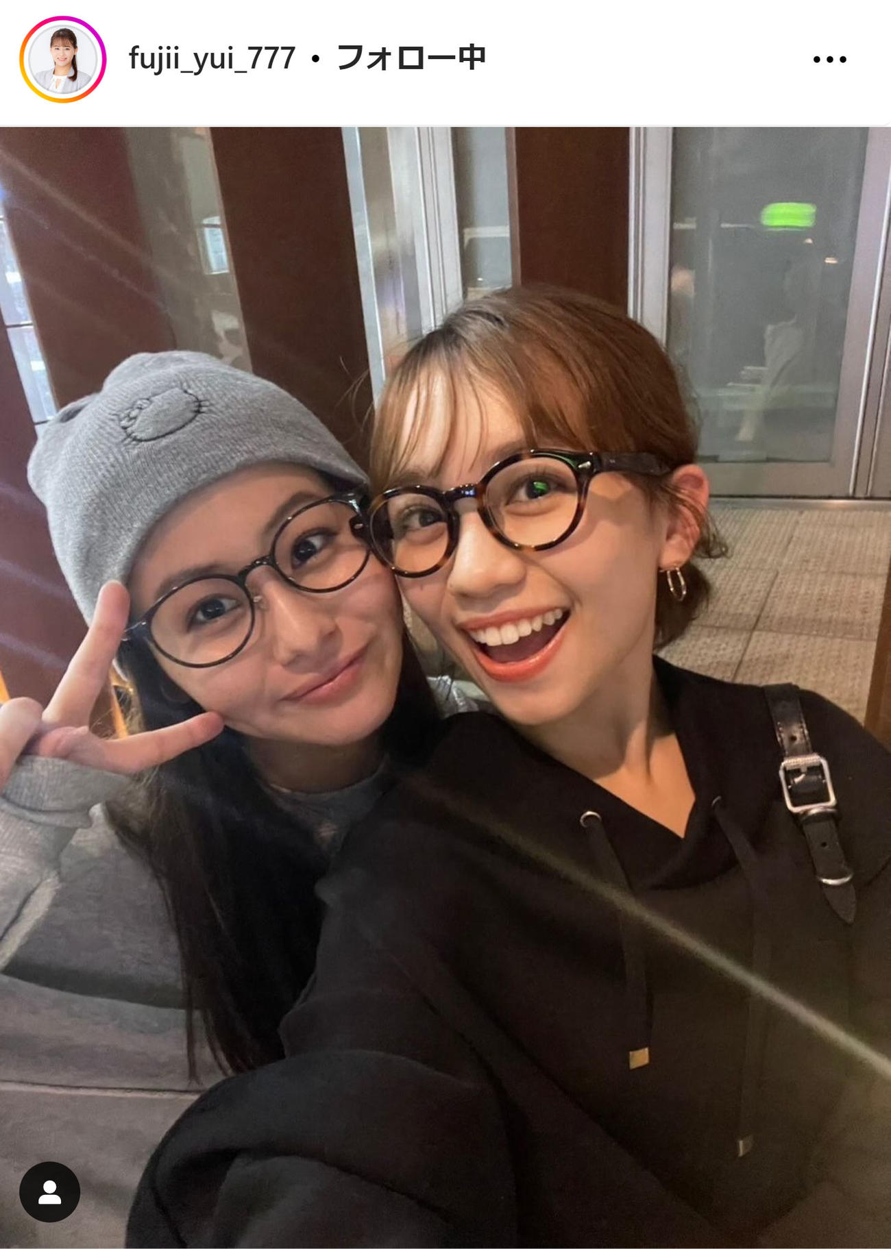 藤井由依アナのインスタグラムから