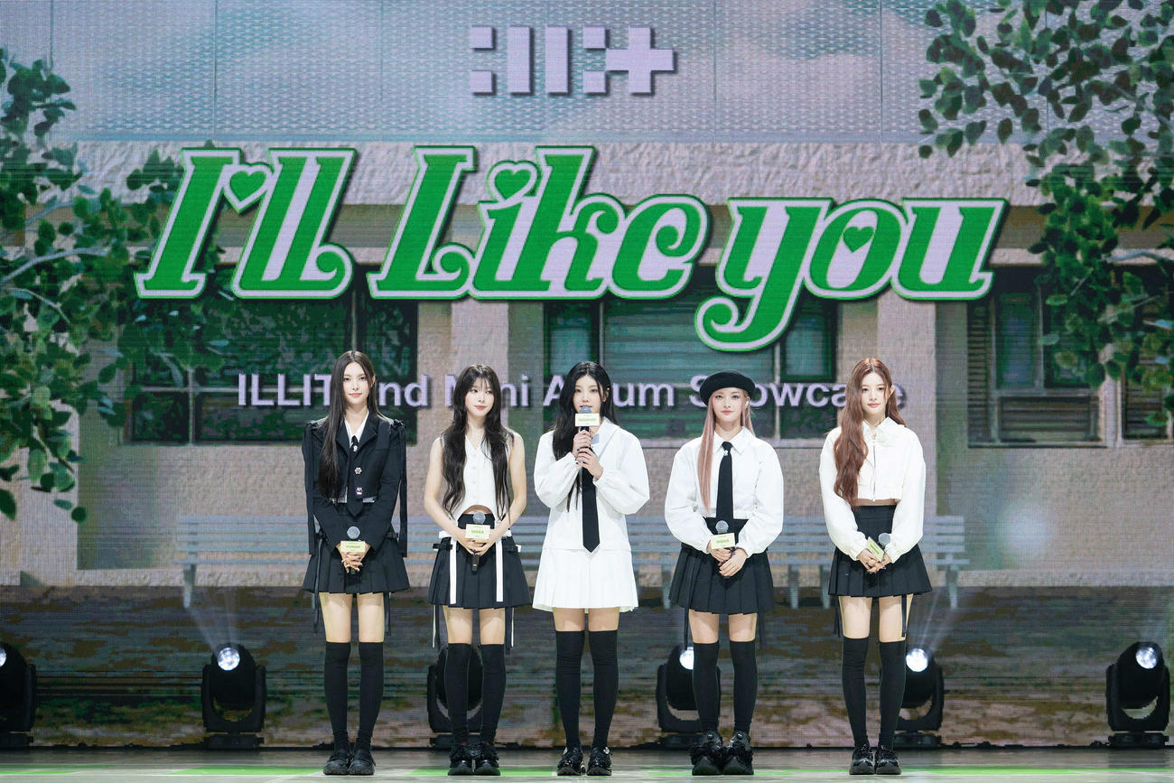 ミニアルバム「I，LL LIKE YOU」の発売記念ショーケースを韓国で行ったILLIT（(P)＆(C)BELIFT LAB Inc.）