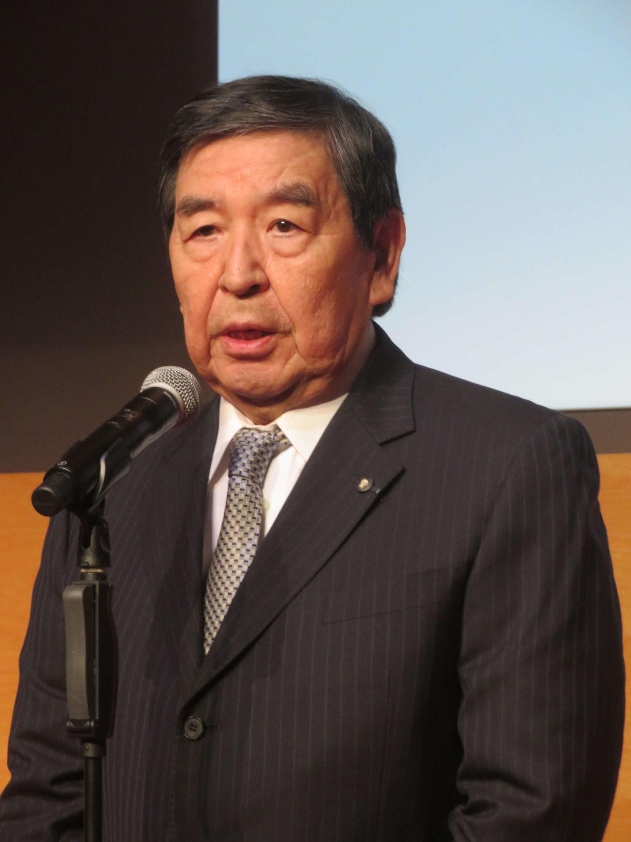 「テレビ朝日新人シナリオ大賞」発表会に出席した早河洋テレビ朝日代表取締役会長