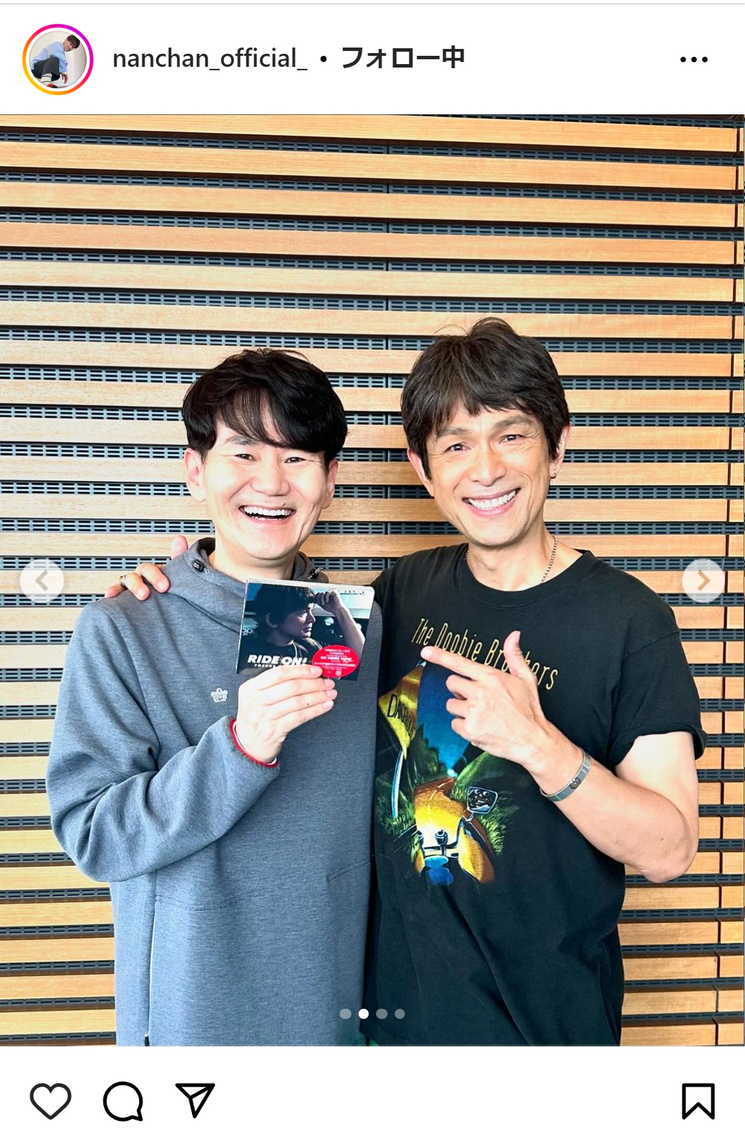 南原清隆のインスタグラムから