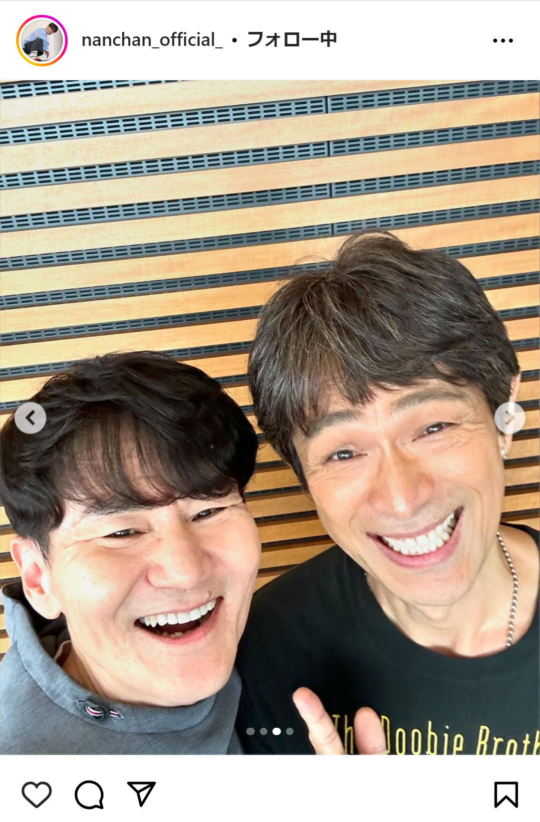 南原清隆のインスタグラムから