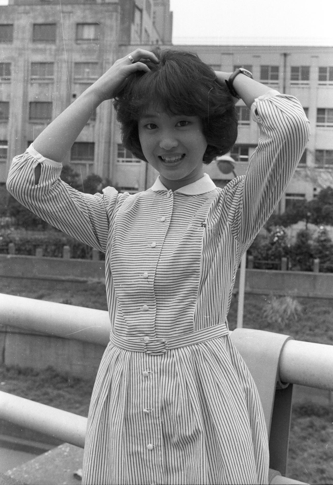 笑顔を見せる松田聖子（1980年撮影）