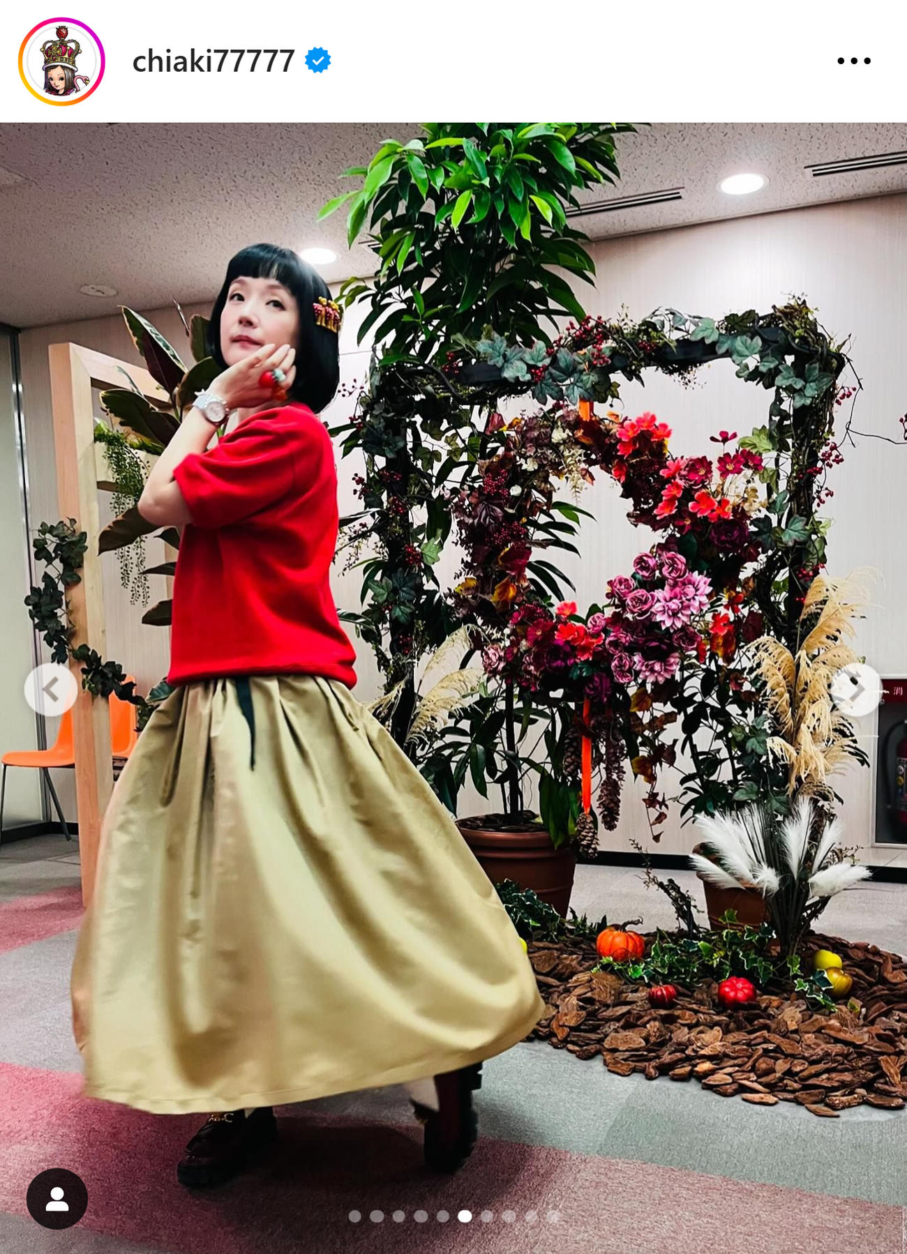 千秋のインスタグラムから