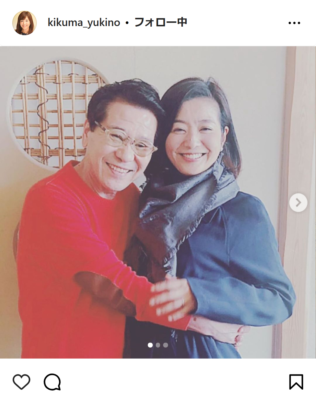 菊間千乃氏のインスタグラムから