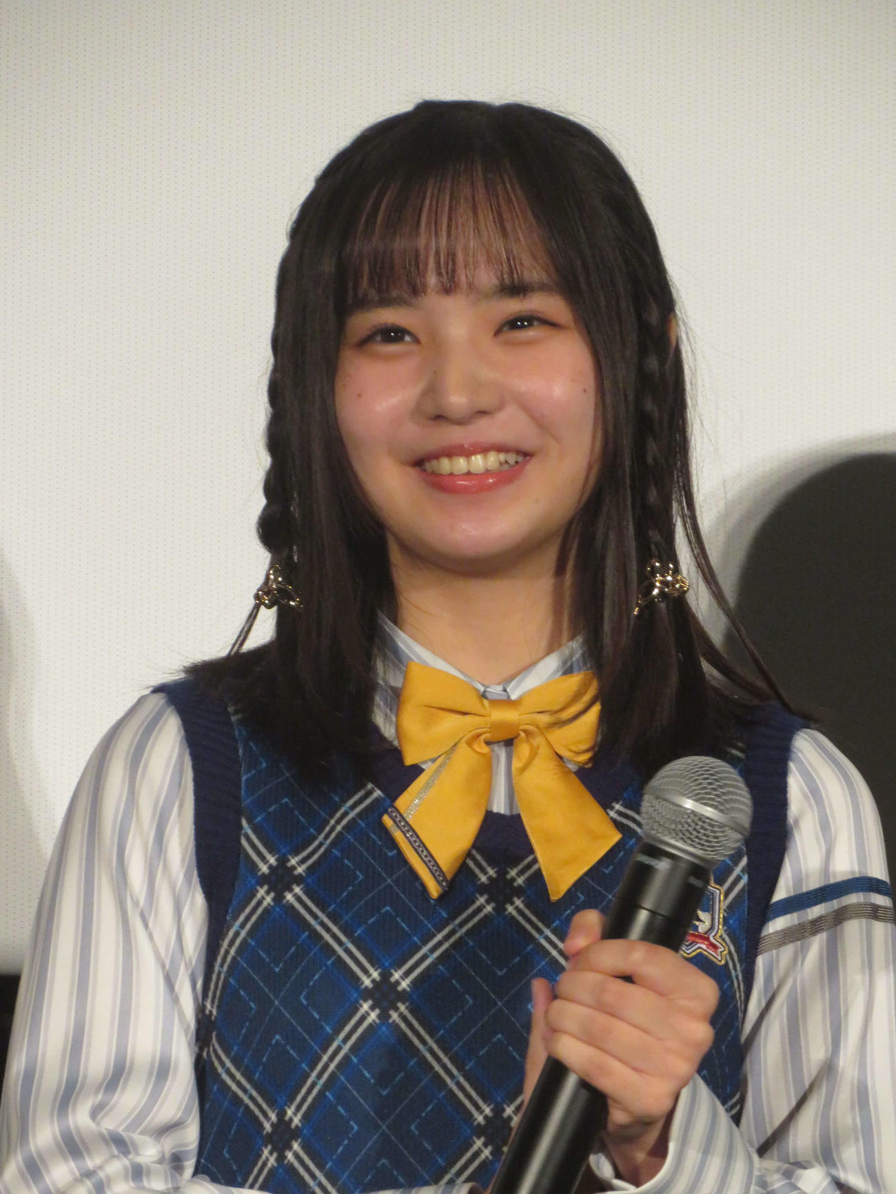 劇場アニメ「がんばっていきまっしょい」公開記念舞台あいさつに出席した安納蒼衣