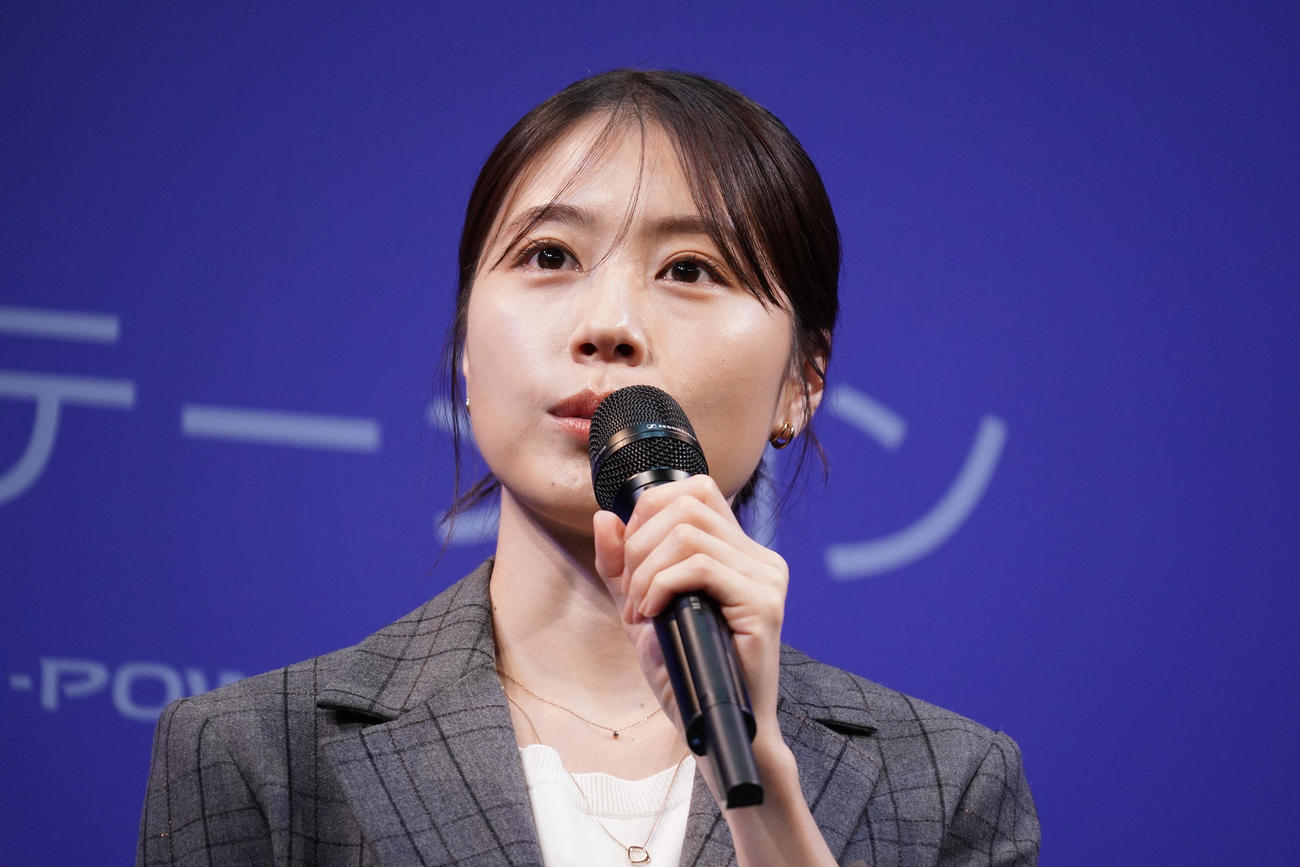 都内でトークショーを行う有村架純（撮影・中島郁夫）