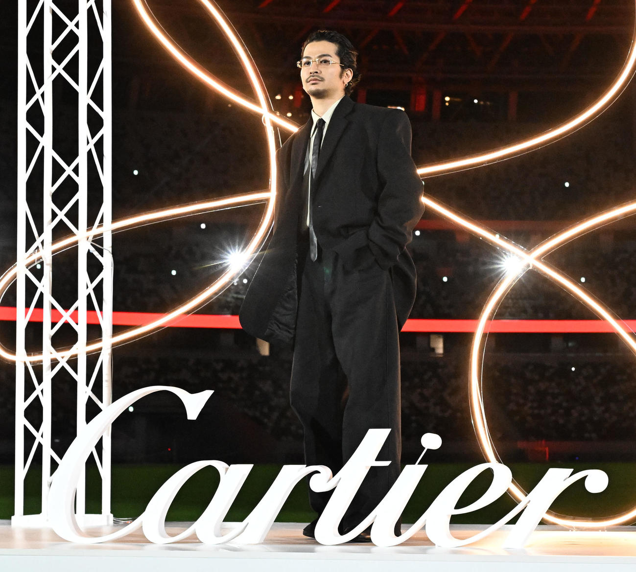 カルティエの「トリニティ」誕生100周年記念イベントに登場した常田大希（撮影・千葉一成）