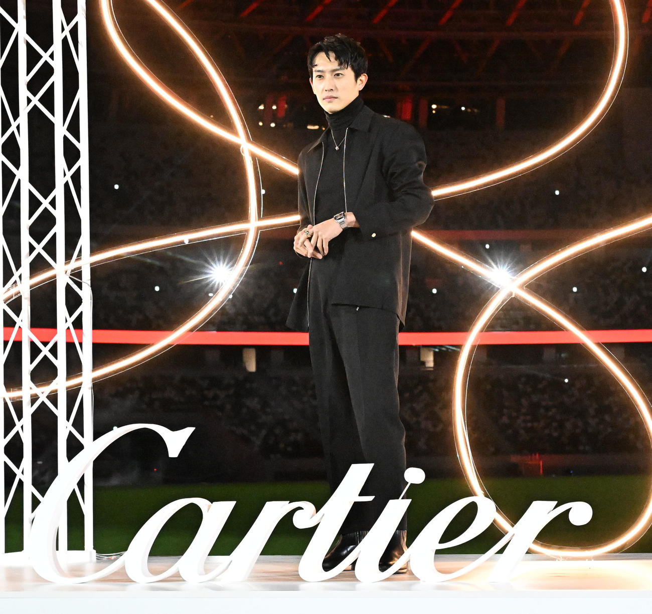 カルティエの「トリニティ」誕生100周年記念イベントに登場した杉野遥亮（撮影・千葉一成）