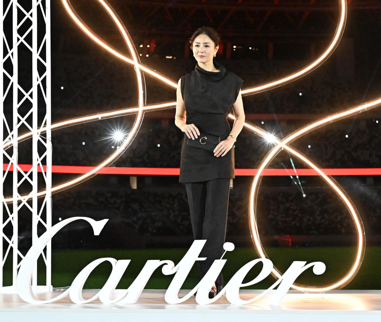 カルティエの「トリニティ」誕生100周年記念イベントに登場した井川遥（撮影・千葉一成）