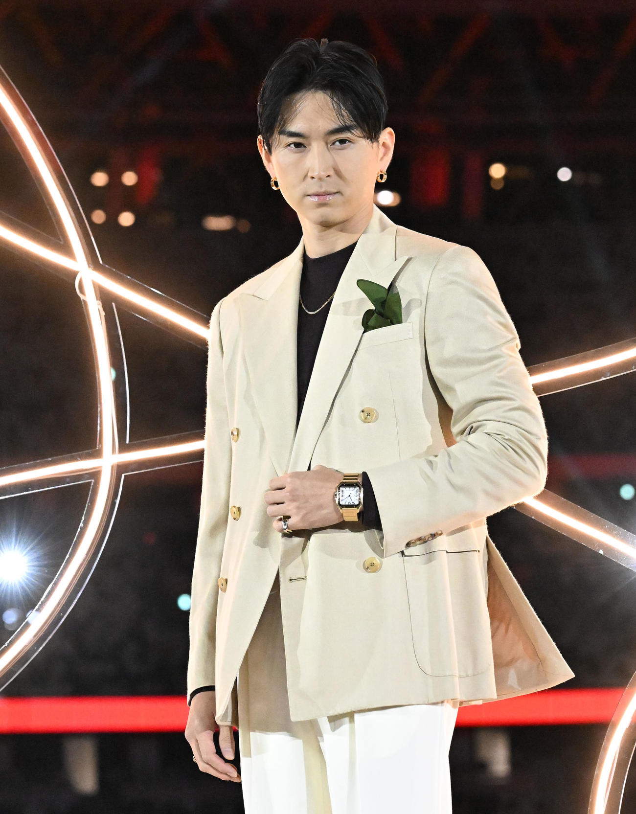 カルティエの「トリニティ」誕生100周年記念イベントに登場した松田翔太（撮影・千葉一成）