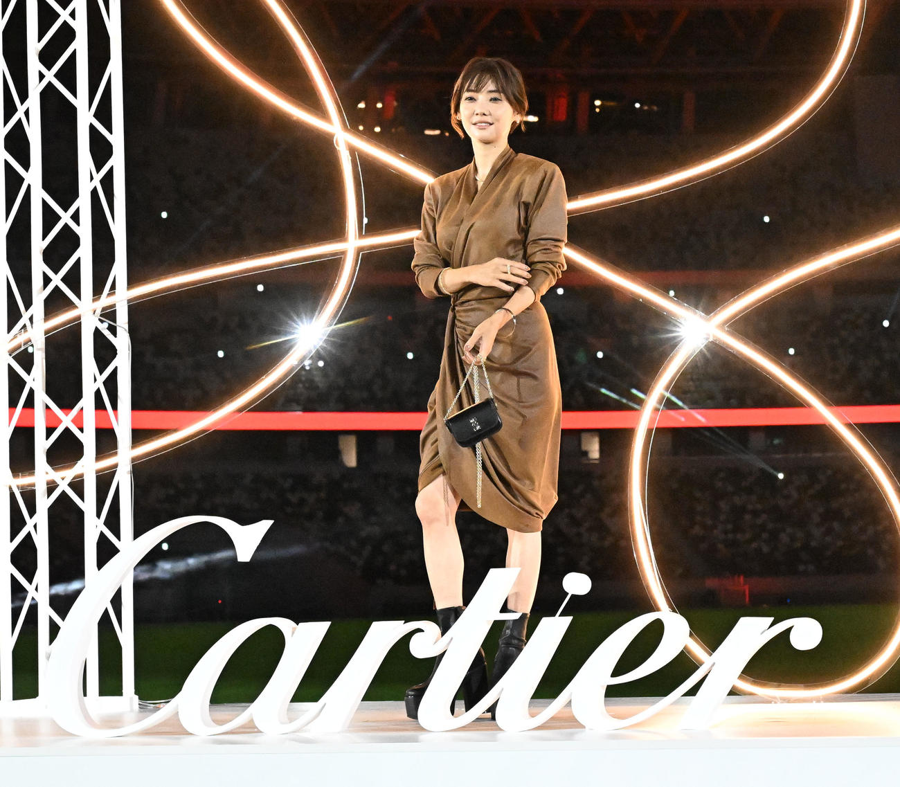 カルティエの「トリニティ」誕生100周年記念イベントに登場した倉科カナ（撮影・千葉一成）