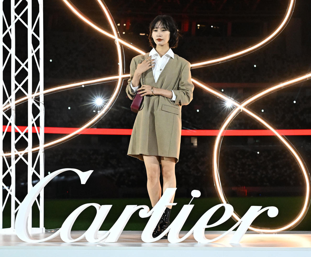 カルティエの「トリニティ」誕生100周年記念イベントに登場した南沙良（撮影・千葉一成）