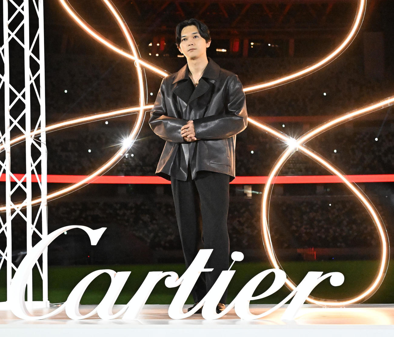 カルティエの「トリニティ」誕生100周年記念イベントに登場した吉沢亮（撮影・千葉一成）