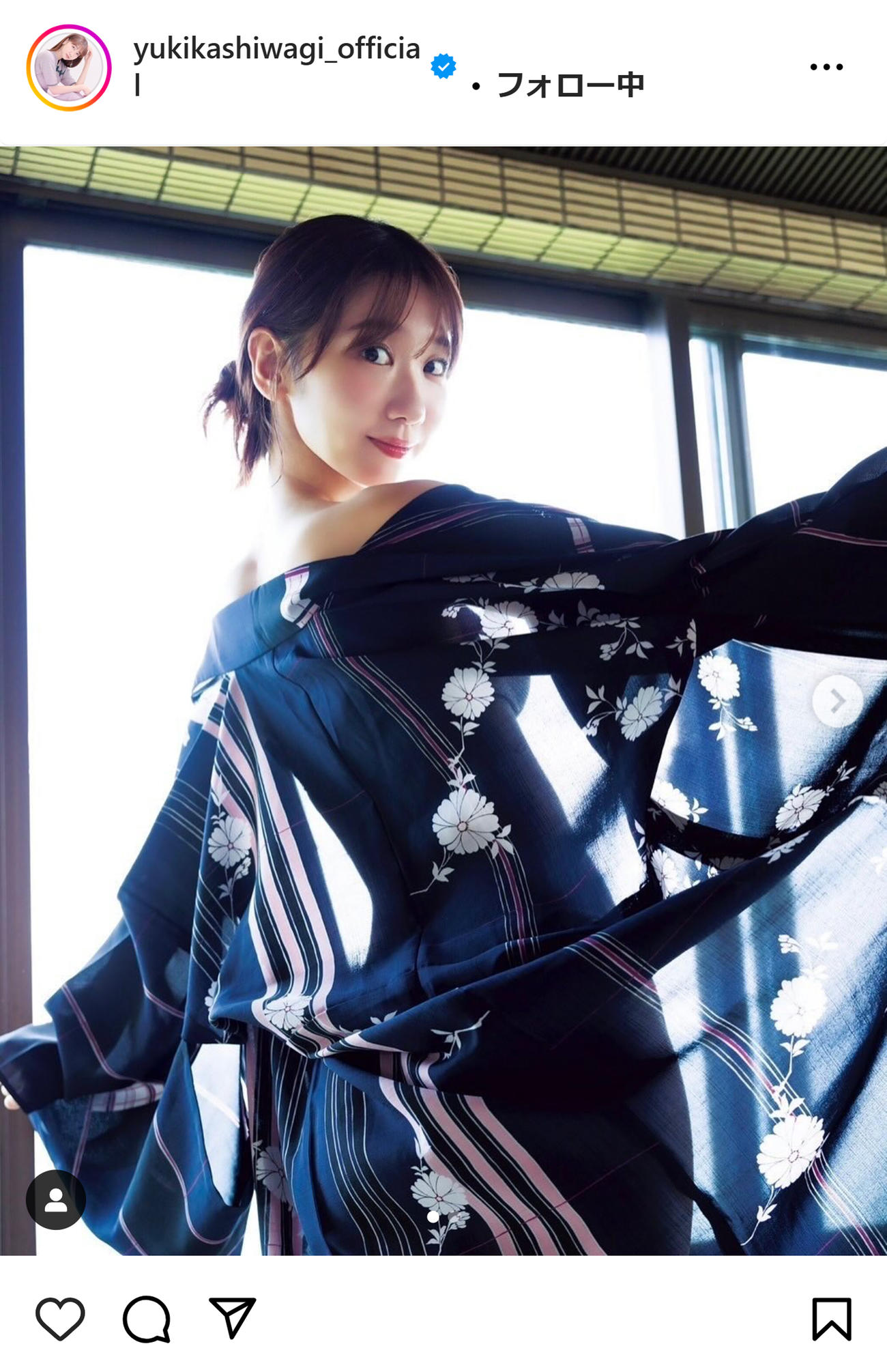 柏木由紀のインスタグラムから