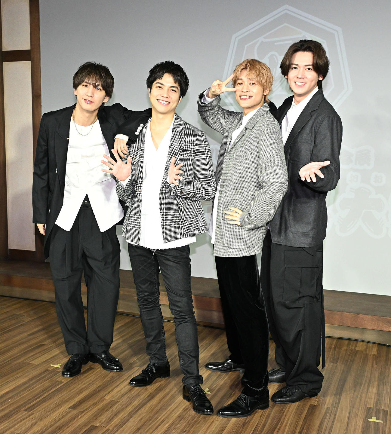 イベントに登場したWEST．の左から藤井流星、重岡大毅、中間淳太、小瀧望（撮影・千葉一成）