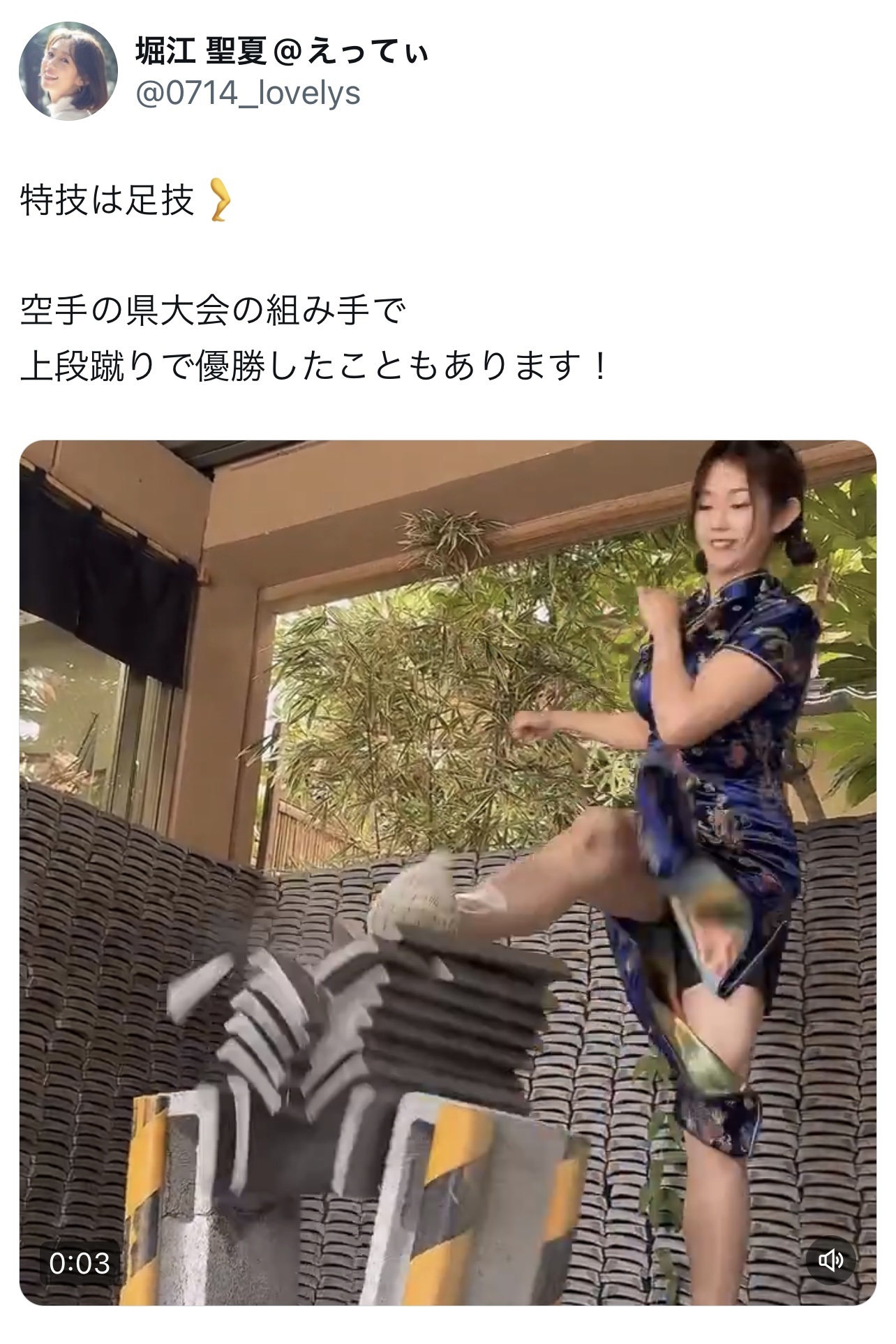 堀江聖夏のXから
