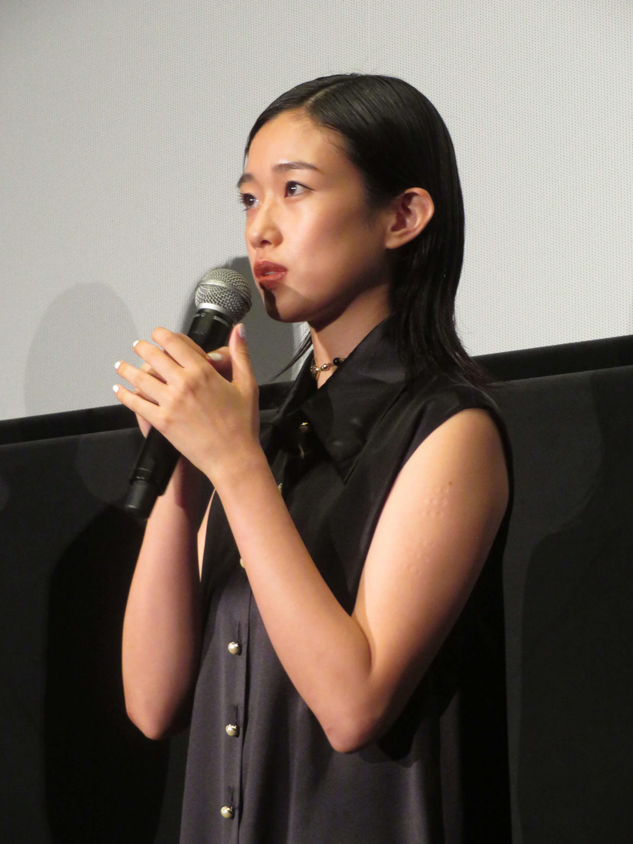 東京国際映画祭で上映されたアニメーション映画「ルックバック」について語る河合優実（撮影・村上幸将）