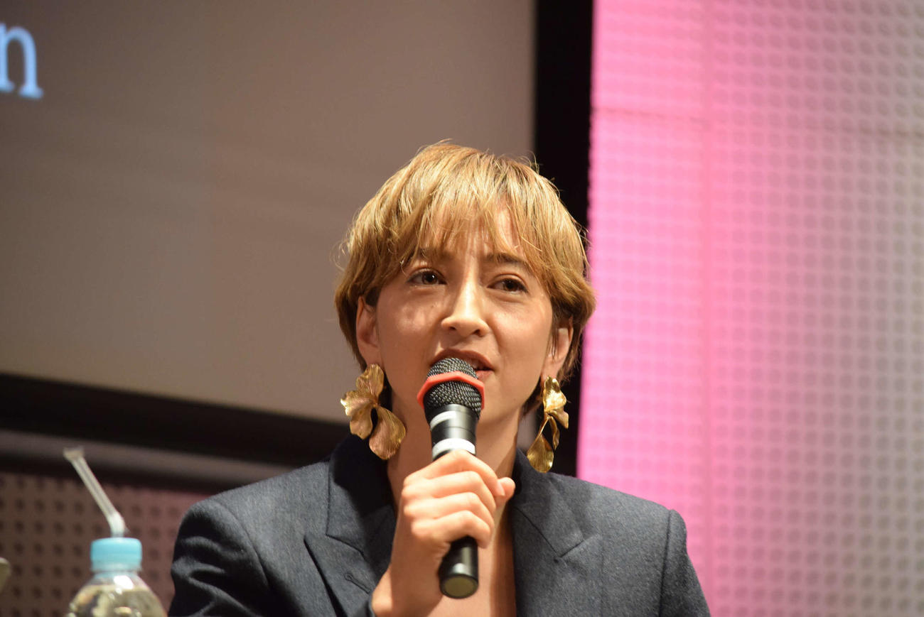 「Animal Protection」イベントに登壇した滝川クリステル氏（撮影・阪口孝志）