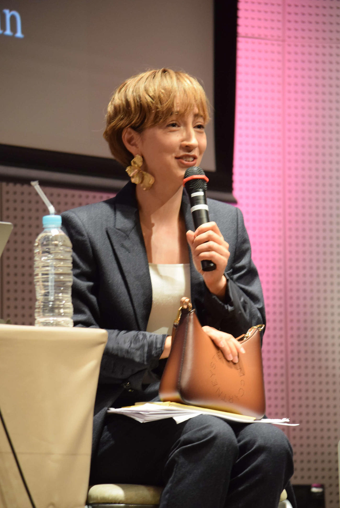 「Animal Protection」イベントに登壇した滝川クリステル氏（撮影・阪口孝志）