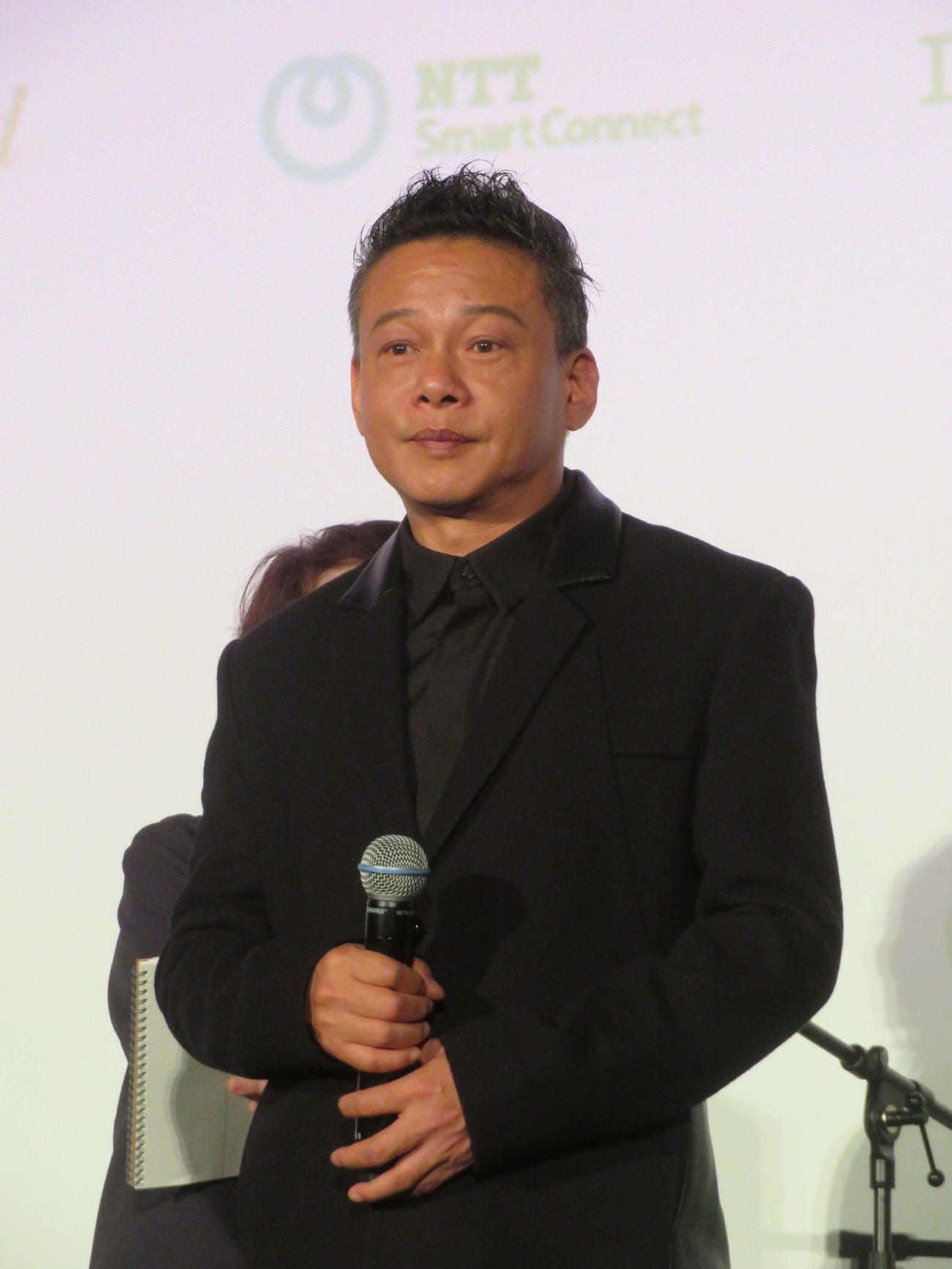 東京国際映画祭アジアの未来部門に出品された映画「黒の牛」舞台あいさつに登壇した李康生（撮影・村上幸将）