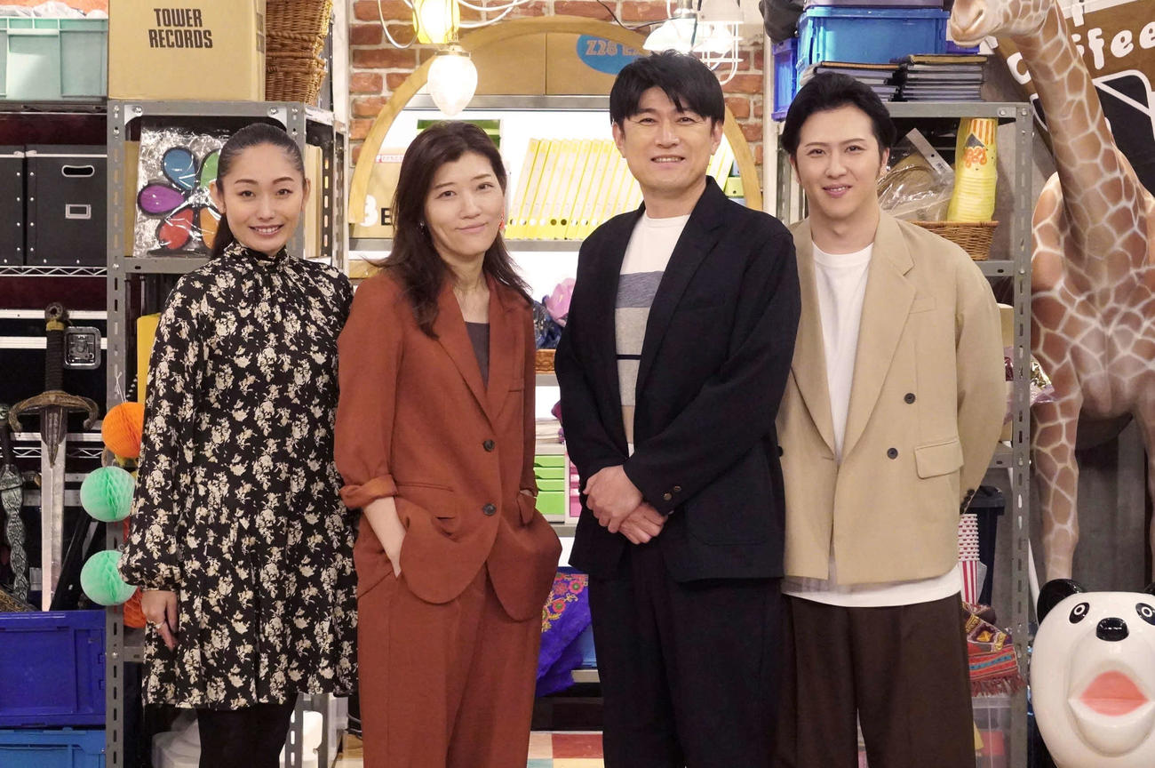 「ジツハなジツワ」より安藤美姫、ヒコロヒー、藤井貴彦アナウンサー、尾上松也（C）フジテレビ