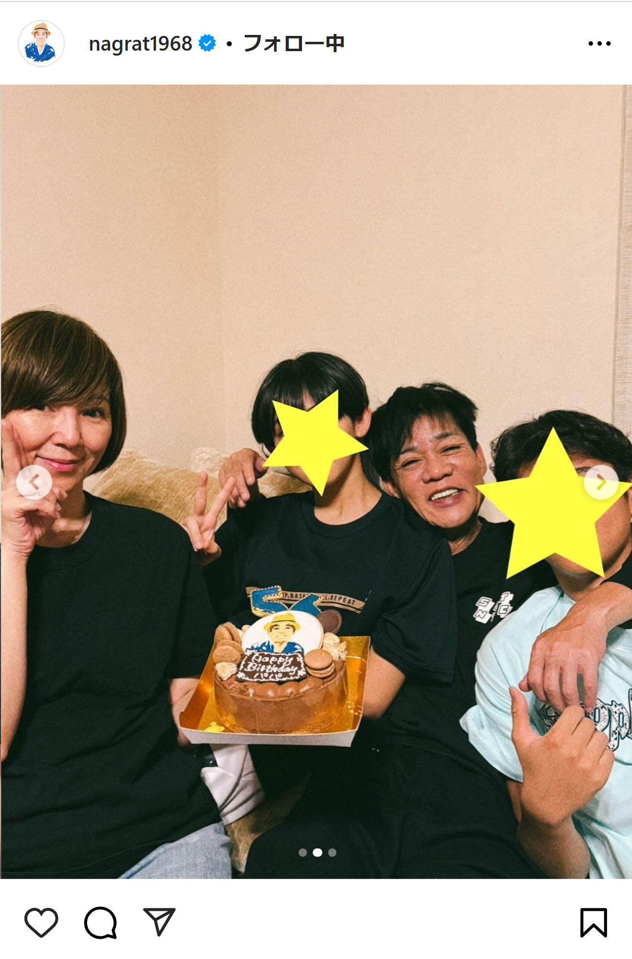 名倉潤のインスタグラムから