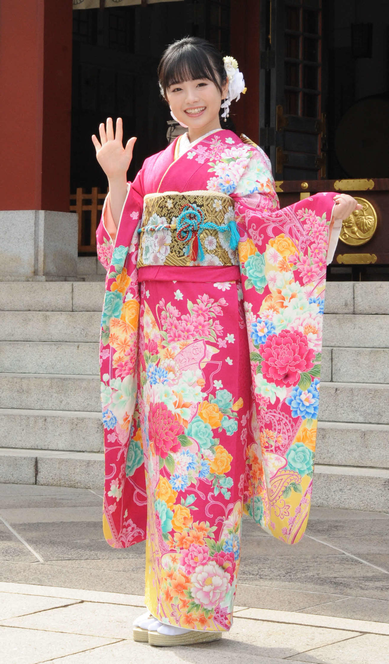 令和7年度日枝神社はつもうでイメージキャラクターに就任する、ひまひま（撮影・松尾幸之介）