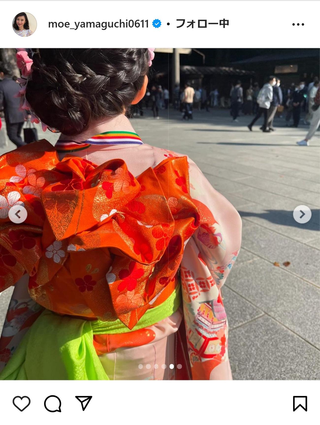 山口もえのインスタグラムから