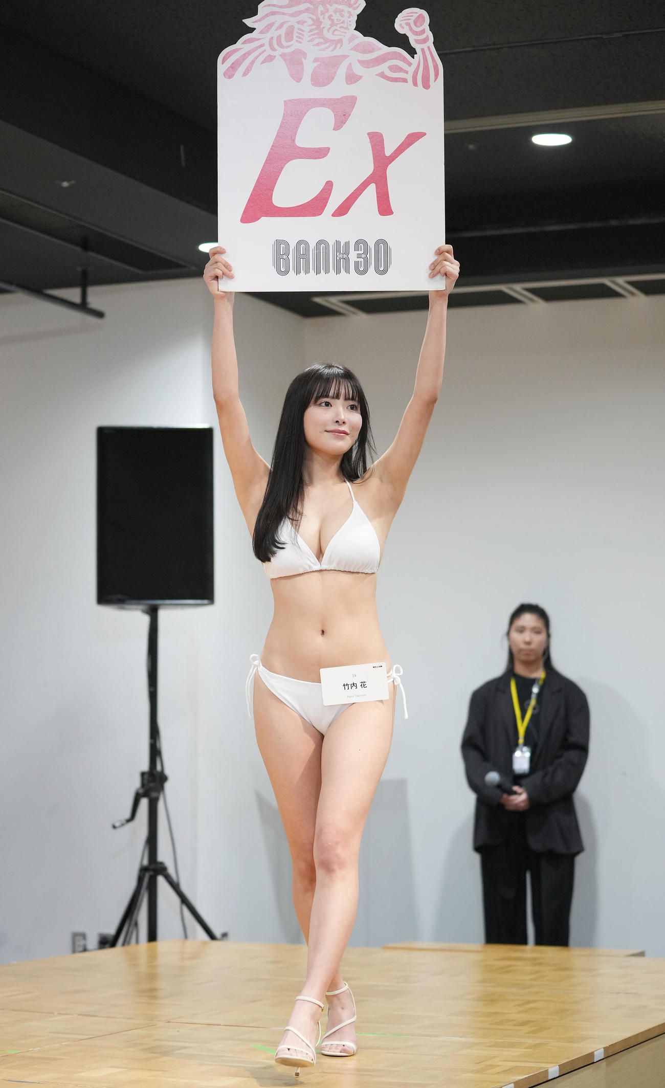 「RIZINガール2025」最終オーディションを受ける竹内花（撮影・垰建太）