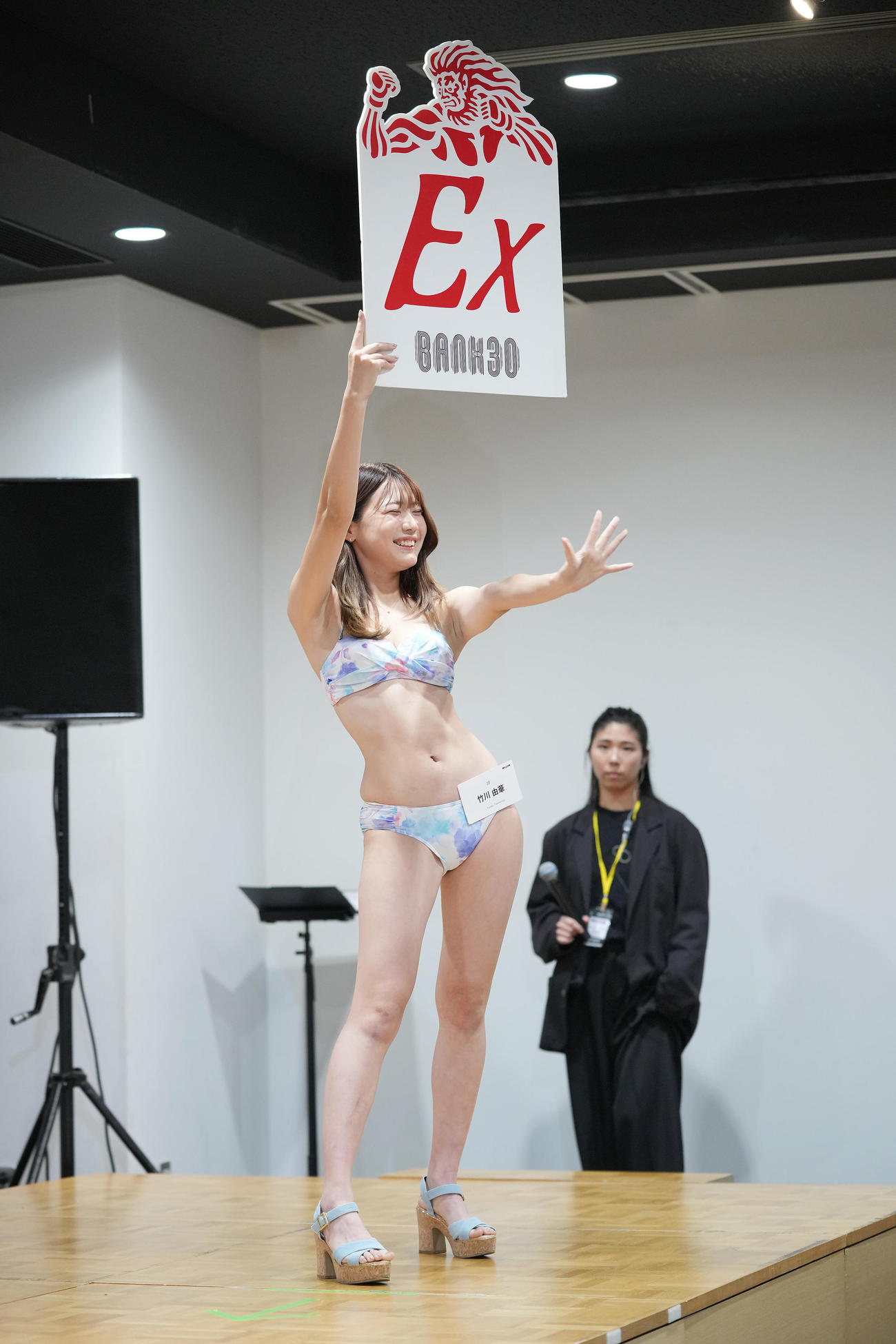 「RIZINガール2025」最終オーディションを受ける竹川由華（撮影・垰建太）