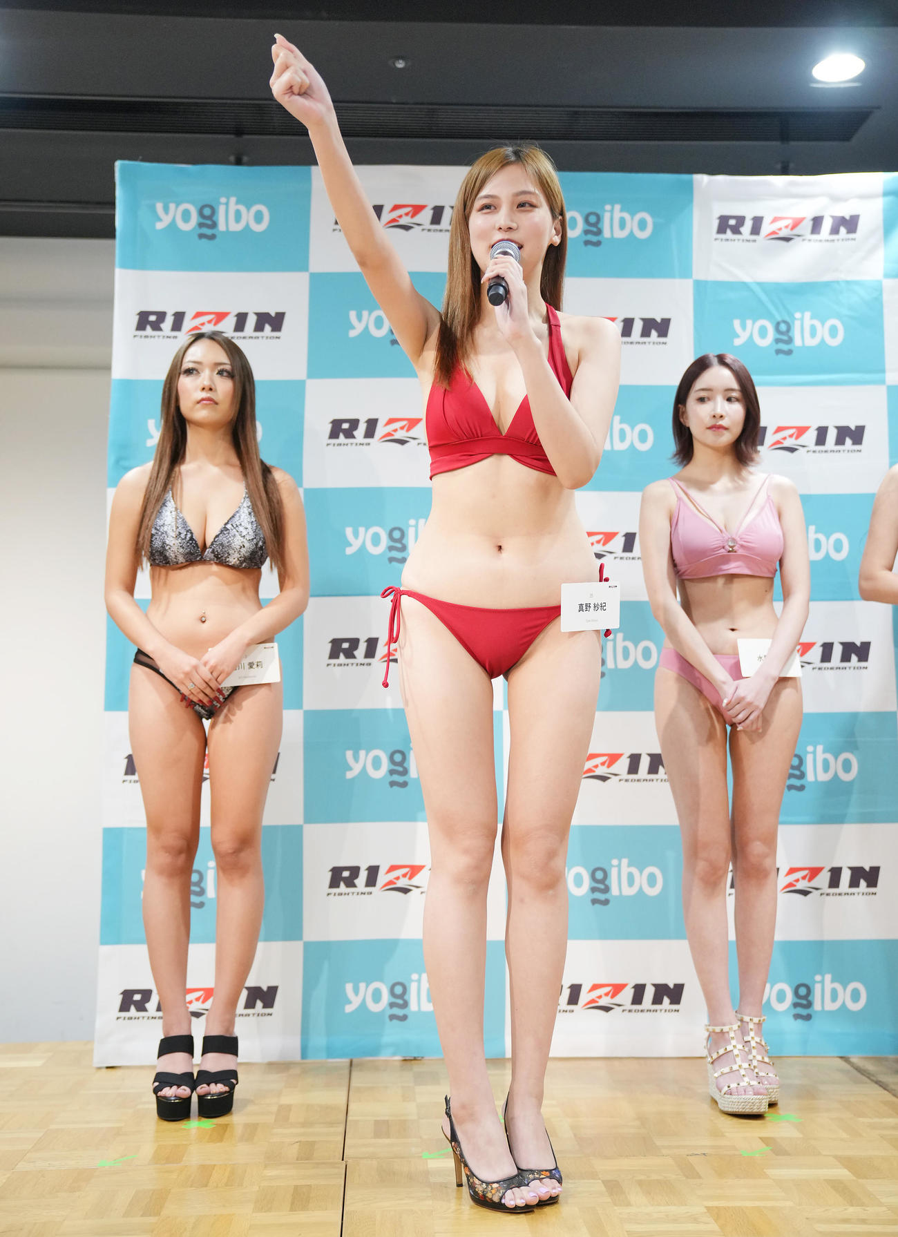 「RIZINガール2025」最終オーディションを受ける真野紗紀（撮影・垰建太）