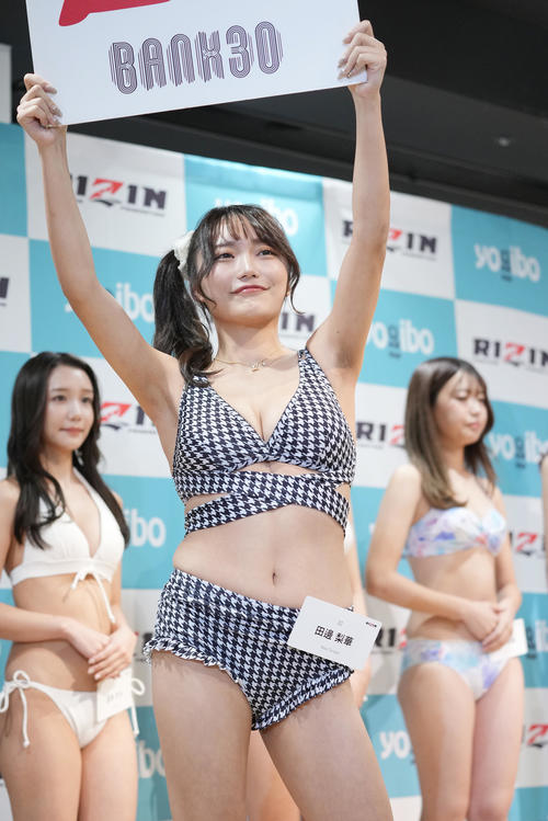 「RIZINガール2025」最終オーディションを受ける田辺梨華(撮影・垰建太)