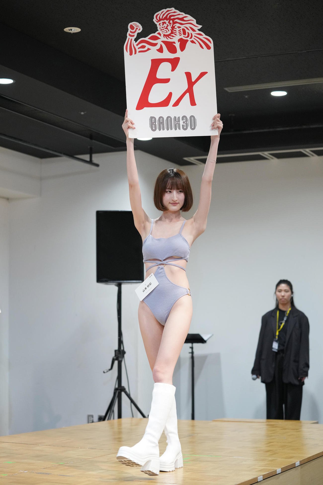 「RIZINガール2025」最終オーディションを受ける山本紗彩（撮影・垰建太）