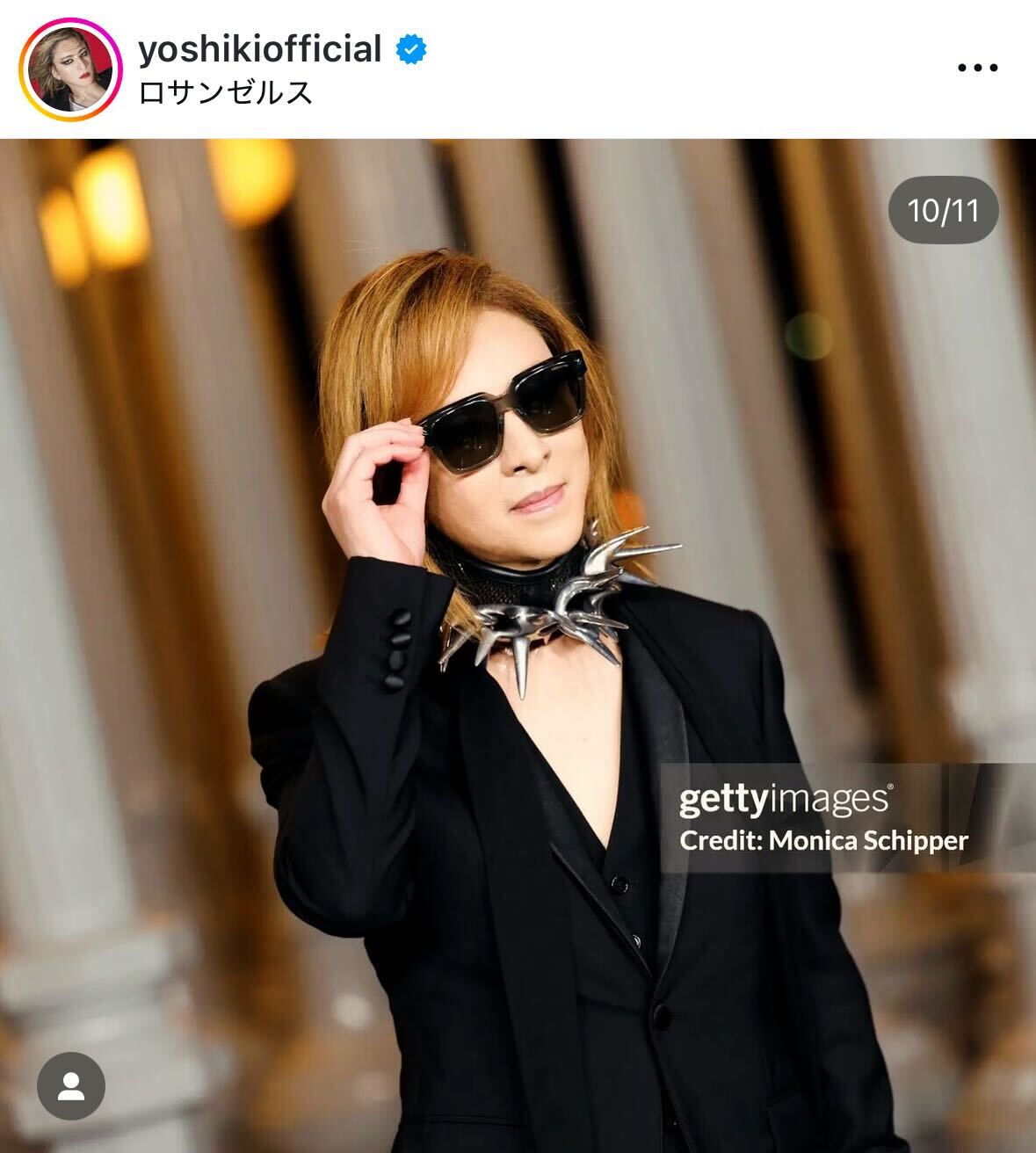 YOSHIKIのインスタグラムから