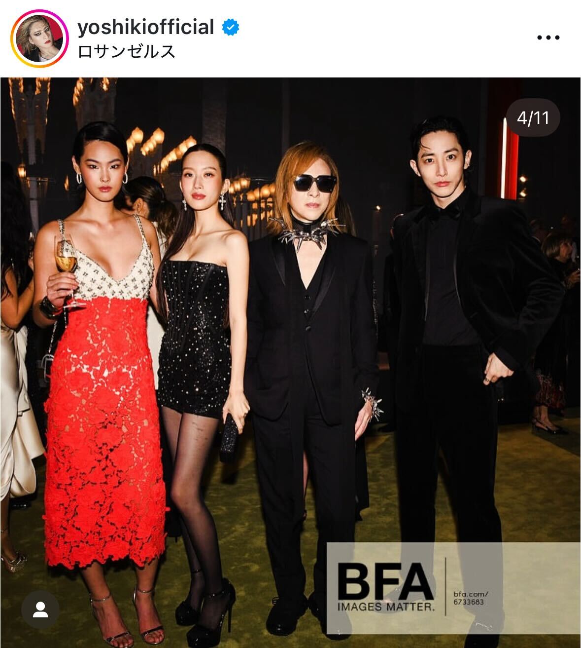 YOSHIKIのインスタグラムから