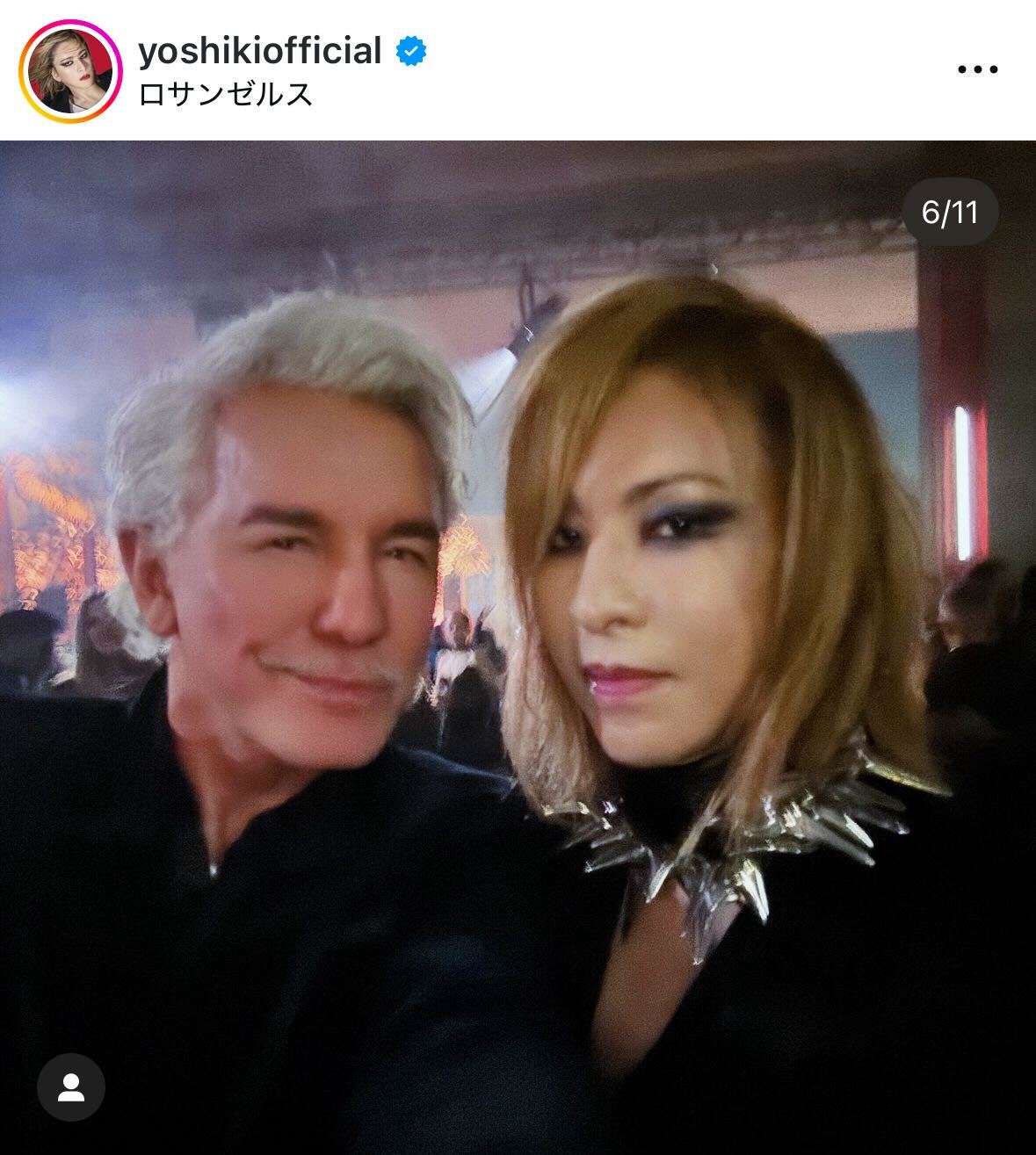 YOSHIKIのインスタグラムから