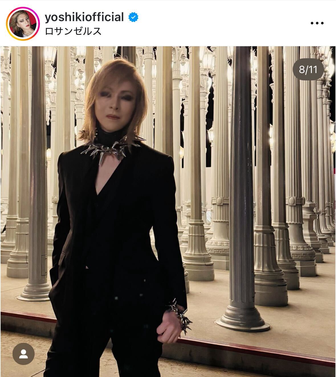 YOSHIKIのインスタグラムから