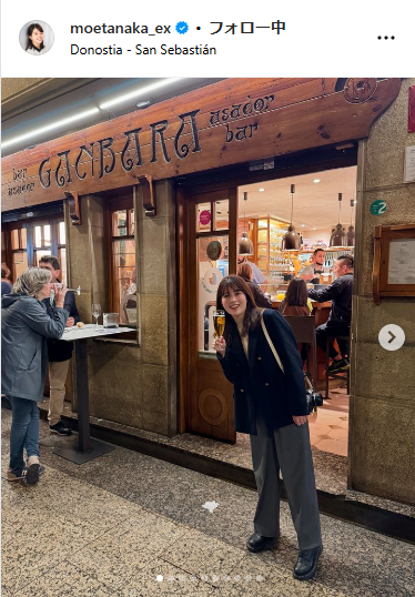テレビ朝日の田中萌アナウンサーのインスタグラムから