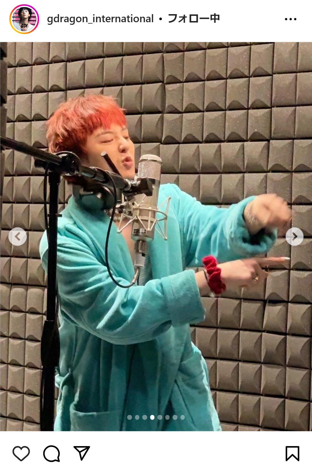 G－DRAGONのインスタグラムから